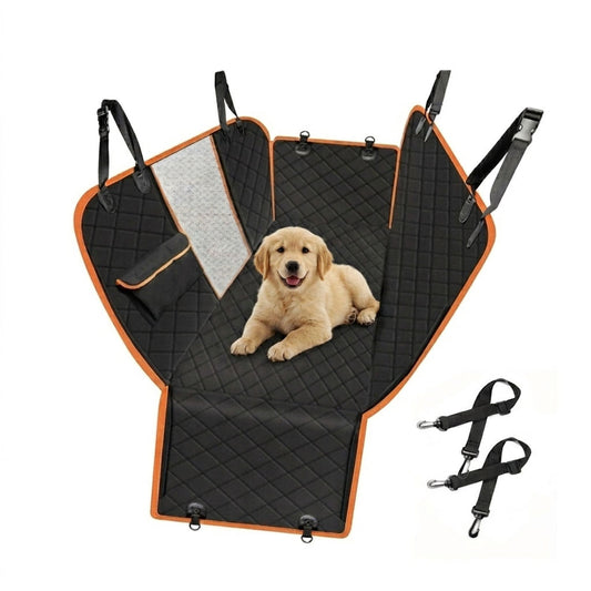 Waterproof Dog Car Seat Cover Hammock Black Nylon - main product image