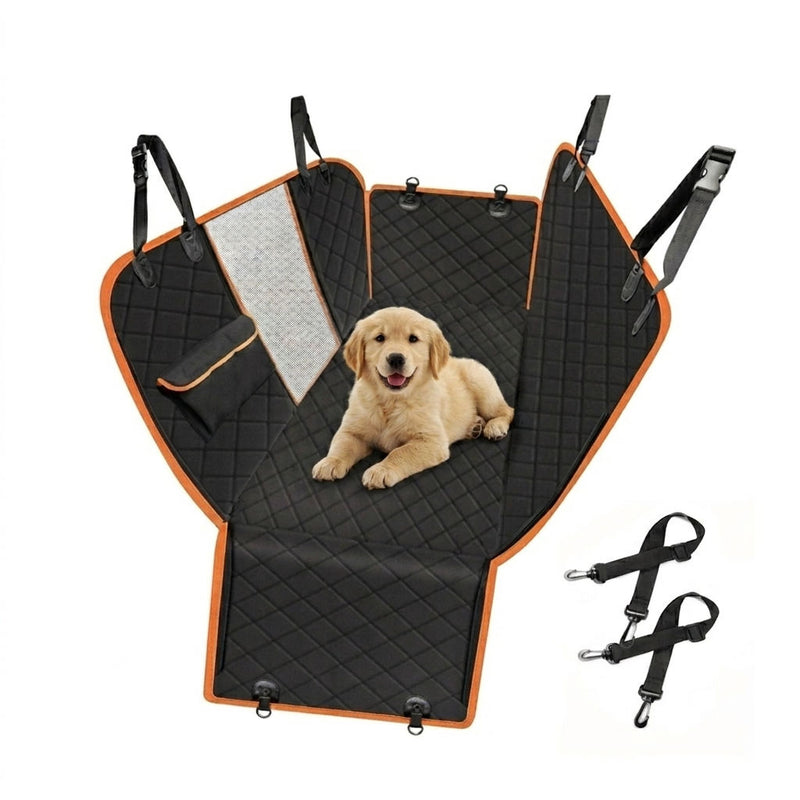 Waterproof Dog Car Seat Cover Hammock Black Nylon - main product image