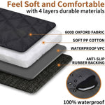 Waterproof Dog Car Seat Cover Hammock Black Nylon - detail view