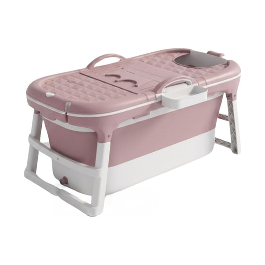Foldable Bathtub Adult Collapsible Soaking Tub Pink - main product image
