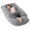 U Shaped Pregnancy Pillow for Full Body Support Grey