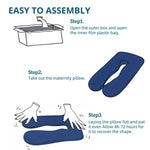 U Shaped Pregnancy Pillow for Full Body Support Grey - detail view
