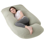 U Shaped Pregnancy Pillow for Full Body Support Green - main product image
