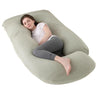 U Shaped Pregnancy Pillow for Full Body Support Green
