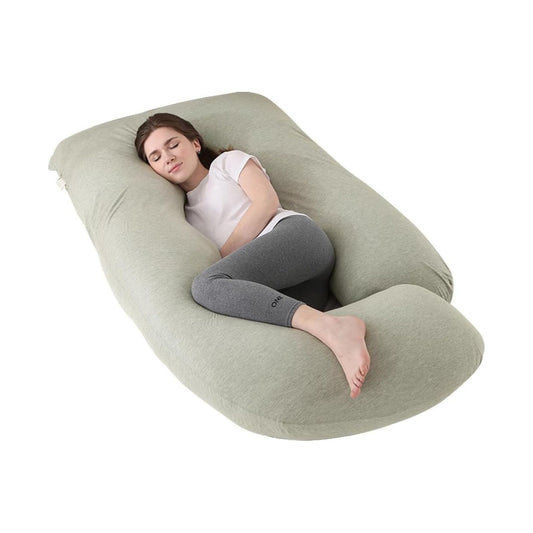 U Shaped Pregnancy Pillow for Full Body Support Green - main product image