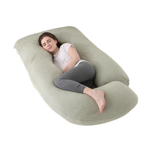 U Shaped Pregnancy Pillow for Full Body Support Green