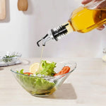 4 pack Glass Oil Dispenser Bottle 500ml Transparent Kitchen - alternate angle