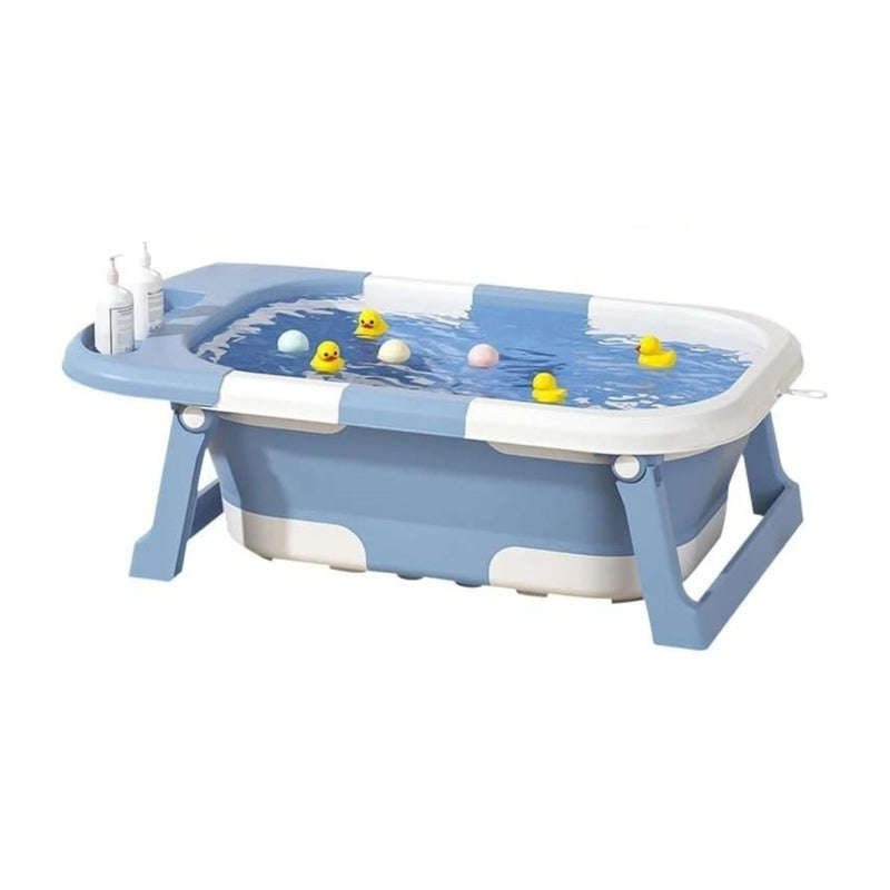 Foldable Baby Bath Tub for Infants and Toddlers Blue - main product image