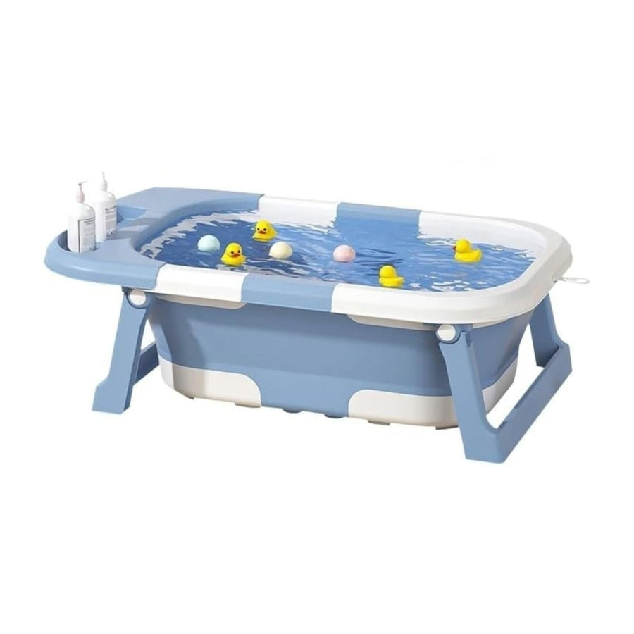 Foldable Baby Bath Tub for Infants and Toddlers Blue - main product image