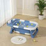 Foldable Baby Bath Tub for Infants and Toddlers Blue - alternate angle