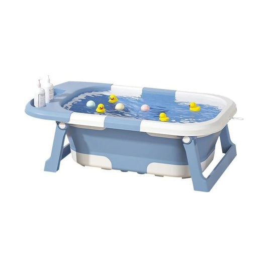 Foldable Baby Bath Tub for Infants and Toddlers Blue - main product image