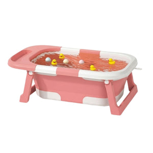 Foldable Baby Bath Tub for Infants and Toddlers Pink