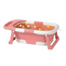 Foldable Baby Bath Tub for Infants and Toddlers Pink