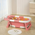 Foldable Baby Bath Tub for Infants and Toddlers Pink - alternate angle