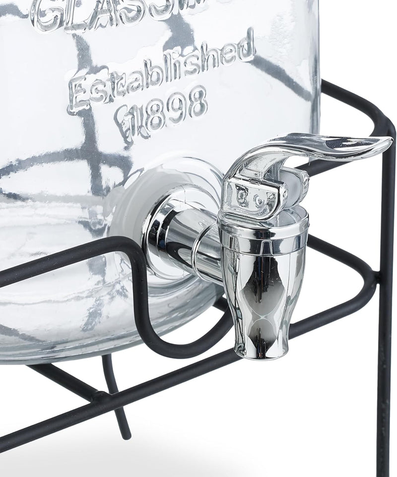 2 Pack Glass Drink Dispensers with Stand 8L, Transparent - additional product view