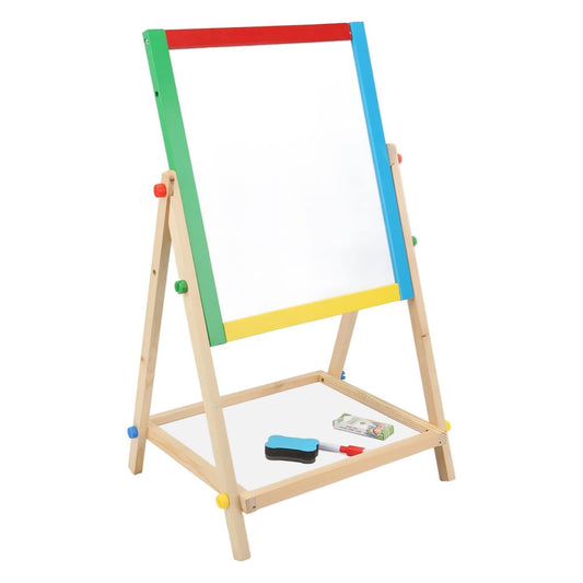 2-in-1 Kids Art Easel with Chalkboard and Whiteboard - main product image
