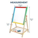 2-in-1 Kids Art Easel with Chalkboard and Whiteboard - size and scale view