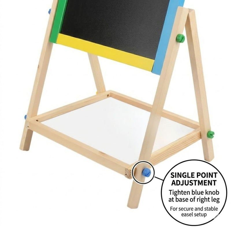 2-in-1 Kids Art Easel with Chalkboard and Whiteboard - additional product view