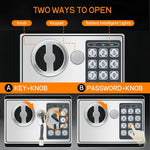 Electronic Safe Box with Keypad Lock Metal, Black - detail view
