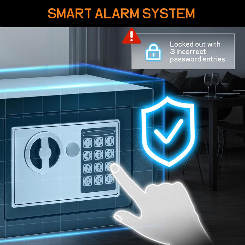 Electronic Safe Box with Keypad Lock Metal