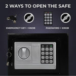 Electronic Safe Box with Deposit Slot for Valuables, Black - detail view