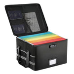 Fireproof Document Box with Lock Collapsible Black - main product image