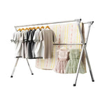 Folding Clothes Drying Rack Grey Galvanized Steel - main product image