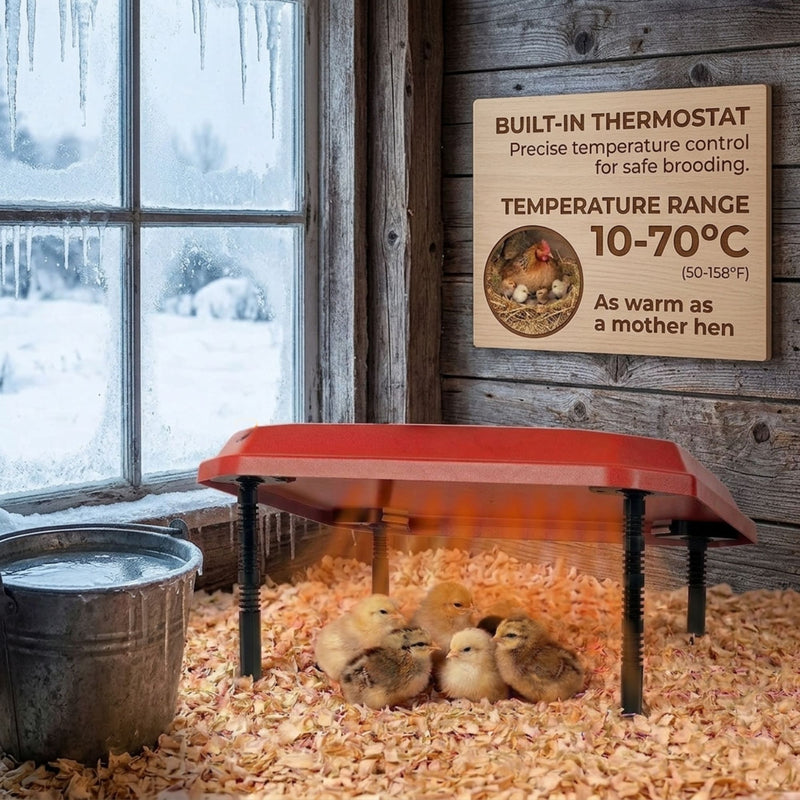 Chick Brooder Heating Plate Adjustable Height Red