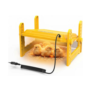 Upgraded Chick Brooder Heating Plate Adjustable Height Yellow