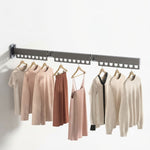 3 - Fold Wall Mounted Clothes Drying Rack - Black - main product image