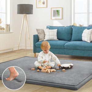 Baby Play Mat Thick Foam Crawling Mat for Infants - 150x100cm - Grey