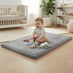 Baby Play Mat Thick Foam Crawling Mat for Infants - 200x150cm - Grey - alternate angle