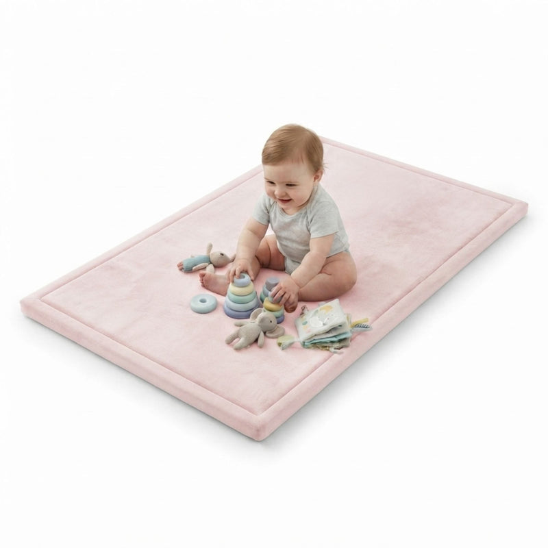 Baby Play Mat Thick Foam Crawling Mat for Infants - 150x100cm - Pink