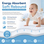 Baby Play Mat Thick Foam Crawling Mat for Infants - 300x200cm - White - detail view