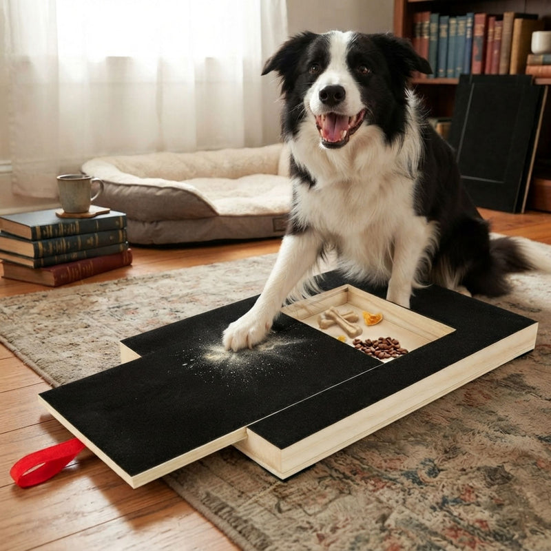Dog Nail Scratch Board with Snack Box Sandpaper Puppy Nail