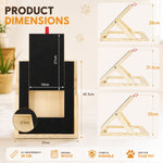 Dog Nail Scratch Board with Snack Box, Height Adjustable Puppy Nail, Natural - detail view