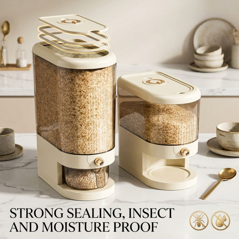 Rice Dispenser 5kg Press Button Storage Container