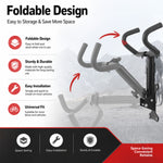 Adjustable Wall Mount Bike Rack for Garage Storage, Black - size and scale view