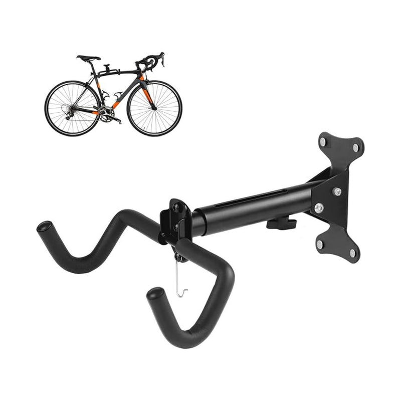 Adjustable Wall Mount Bike Rack for Garage Storage, Black - main product image