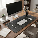 Felt Desk Mat - Large Mouse Pad 80x40cm, Grey - alternate angle