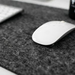 Felt Desk Mat - Large Mouse Pad 80x40cm, Grey - size and scale view
