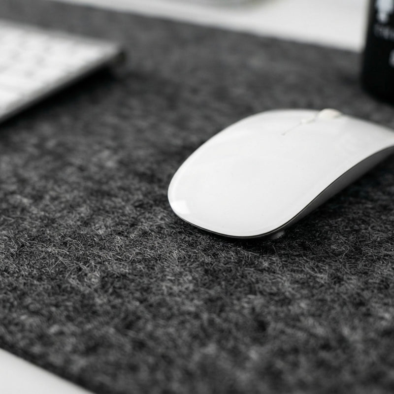 Felt Desk Mat - Large Mouse Pad 80x40cm, Grey - size and scale view