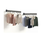 2-Pack Foldable Wall Mounted Clothes Drying Rack, Laundry Space Saver, Black - main product image