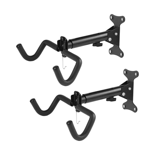 2-Pack Bike Wall Mount Rack, Adjustable Hook, Black - main product image