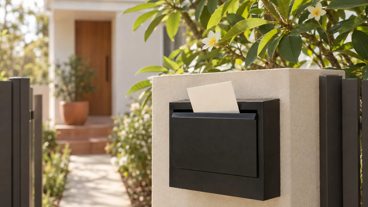 A missed delivery notice left in a letterbox
